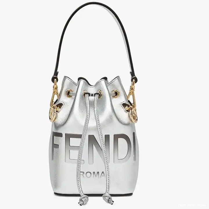 Cheap Logo Leather Bucket Silver Mon Calf Mini Fendi Bag Tresor ROMA In 0514